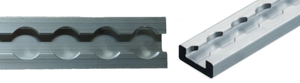 [013010060L] Airlineschiene Alu eckig B 34 eloxiert
