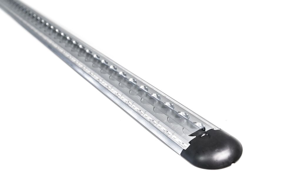 Rail airline construction, alu rond avec bandes LED