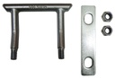 Etrier d'arrimage "U" 75  M10  L 80 courbé  support