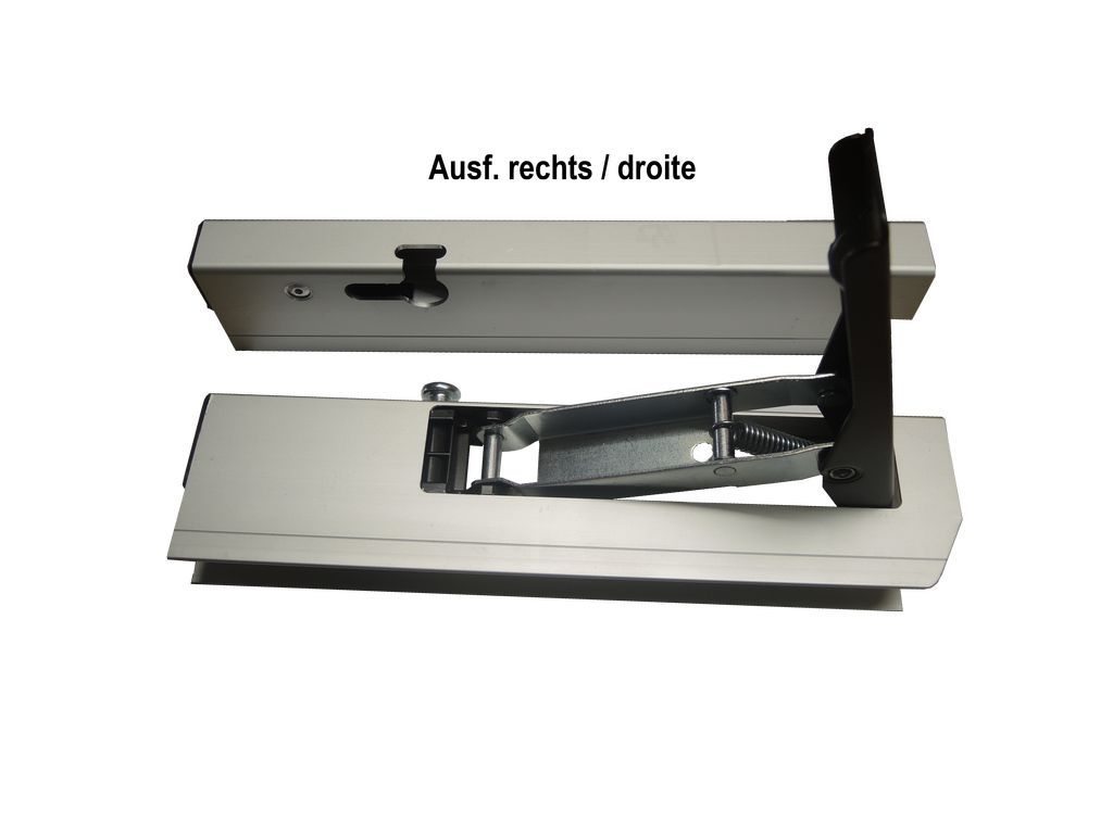 [008000411] Fermetures à levier encastré ALU 25mm, droit