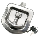 Serrure de coffre inox, 125 x 124mm