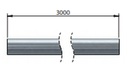 Drehstange Ø 22 x 2 x 3000mm Inox