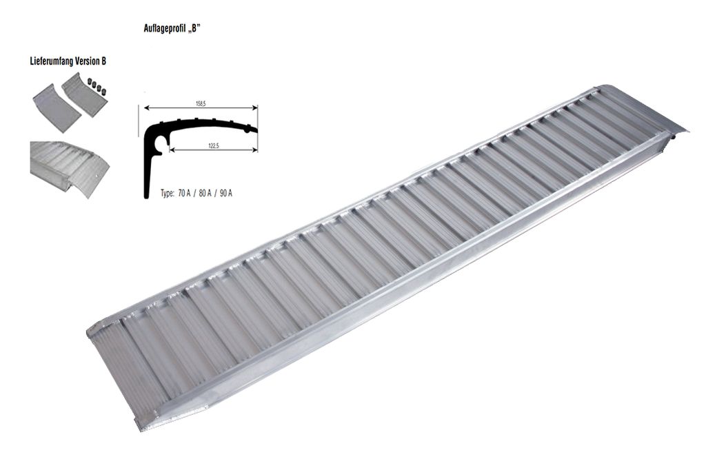 [1224711] Alu-Rampe, 1070kg par pce., sans bord