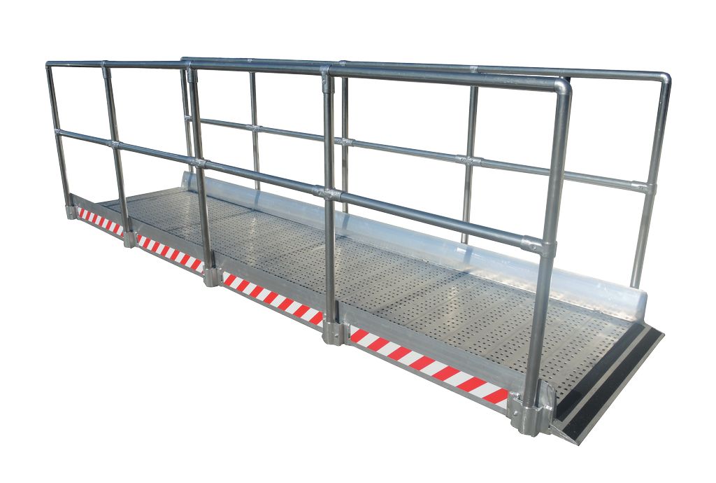 [326370] Alu-Rollstuhlrampe mit Handlauf, mit Fuss Rand