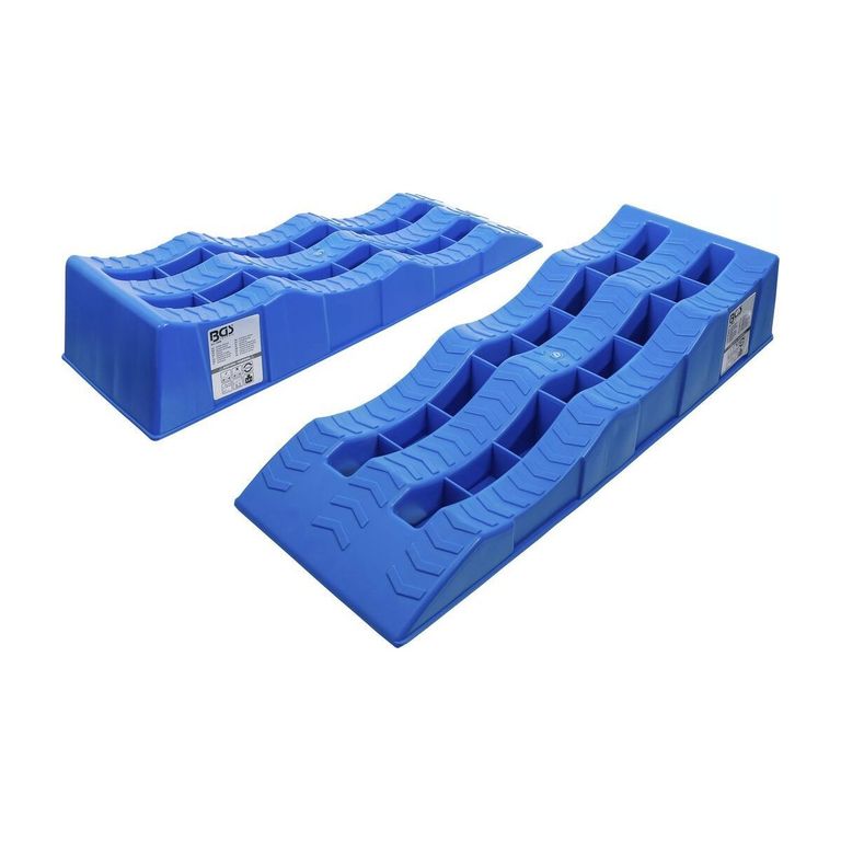 [74402] Radkeil blau Kunststoff Auffahrkeil Satz BGS