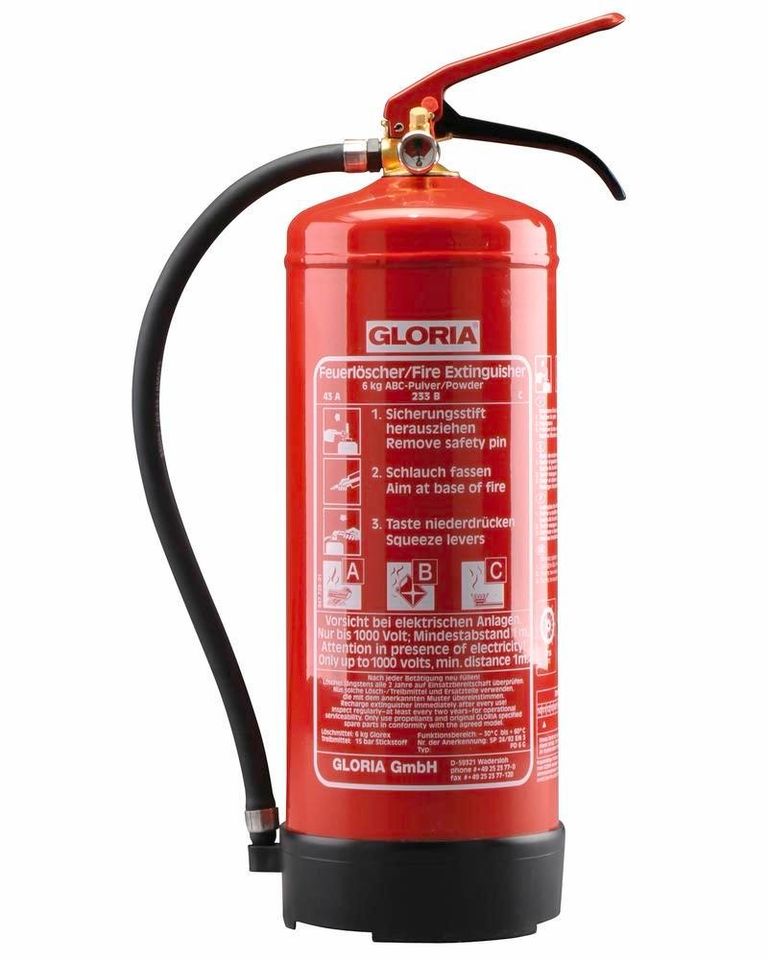 [P12B] Feuerlöscher Gloria 12kg ADR/SDR Standard