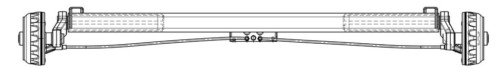 Essieu freiné 1350kg, A: 1700mm, C: 2150mm