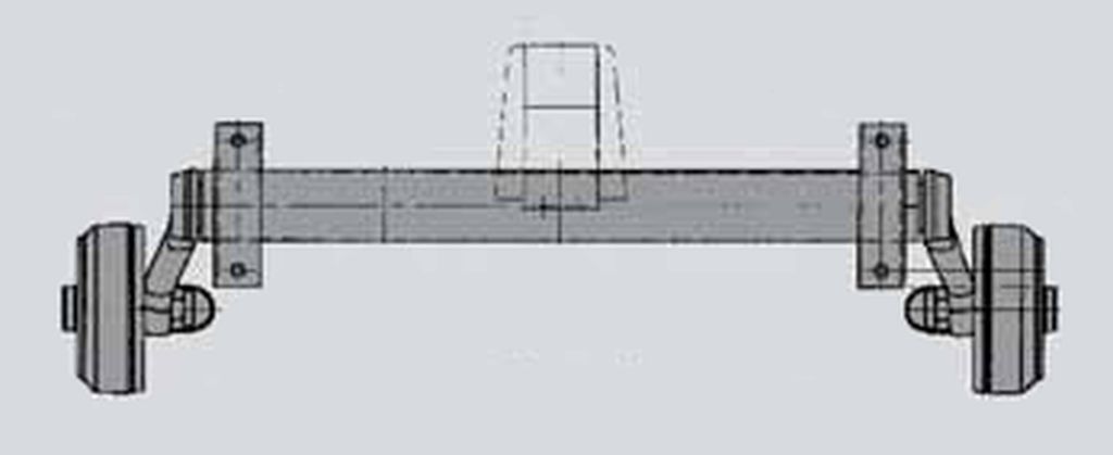Essieu freiné 1800kg, A: 1070mm, C: 1560mm