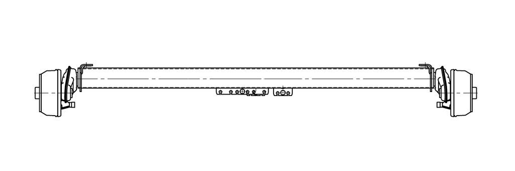 Tridem GF3500kg, A:1630mm B:2080mm