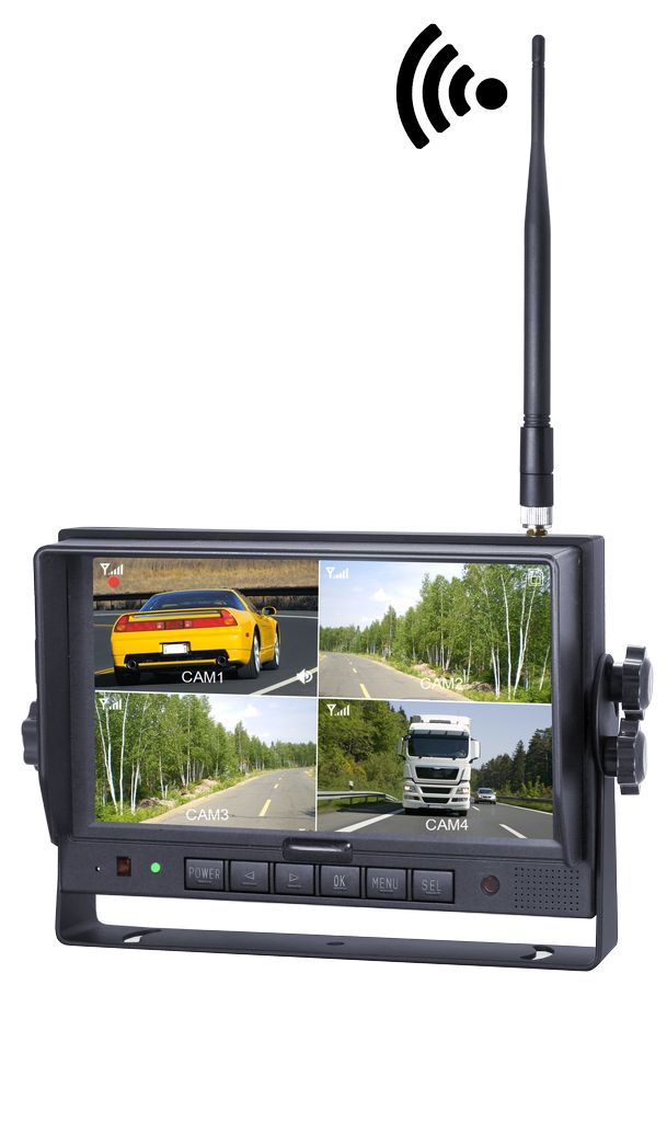 [D16055] Bildschirm 2.4GHz, HD 7" Kabellos  12/24V