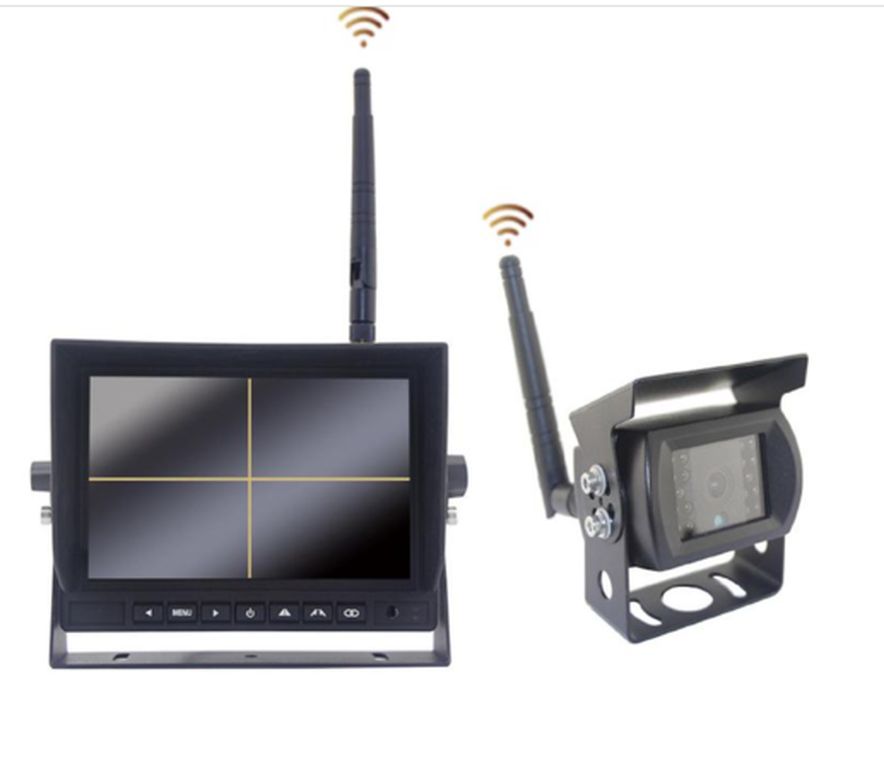 [D69158] Système de caméra de recul (3) sans fil 2,4 GHz, HD 7"  12/24 V