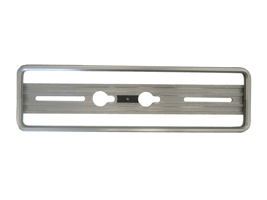 Nummernrahmen Quick-fix, silber, Aluminium eloxiert