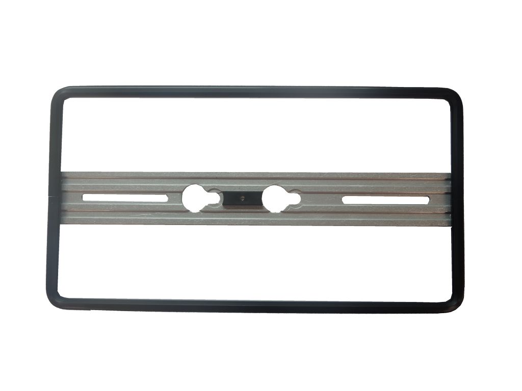 Nummernrahmen Quick-fix, schwarz, Aluminium eloxiert