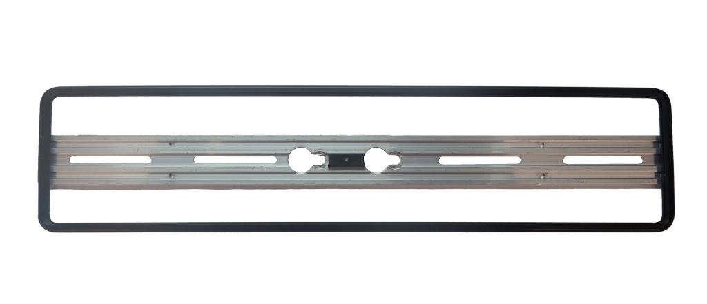 [700.065] Nummernrahmen Quick-fix, schwarz, Aluminium eloxiert