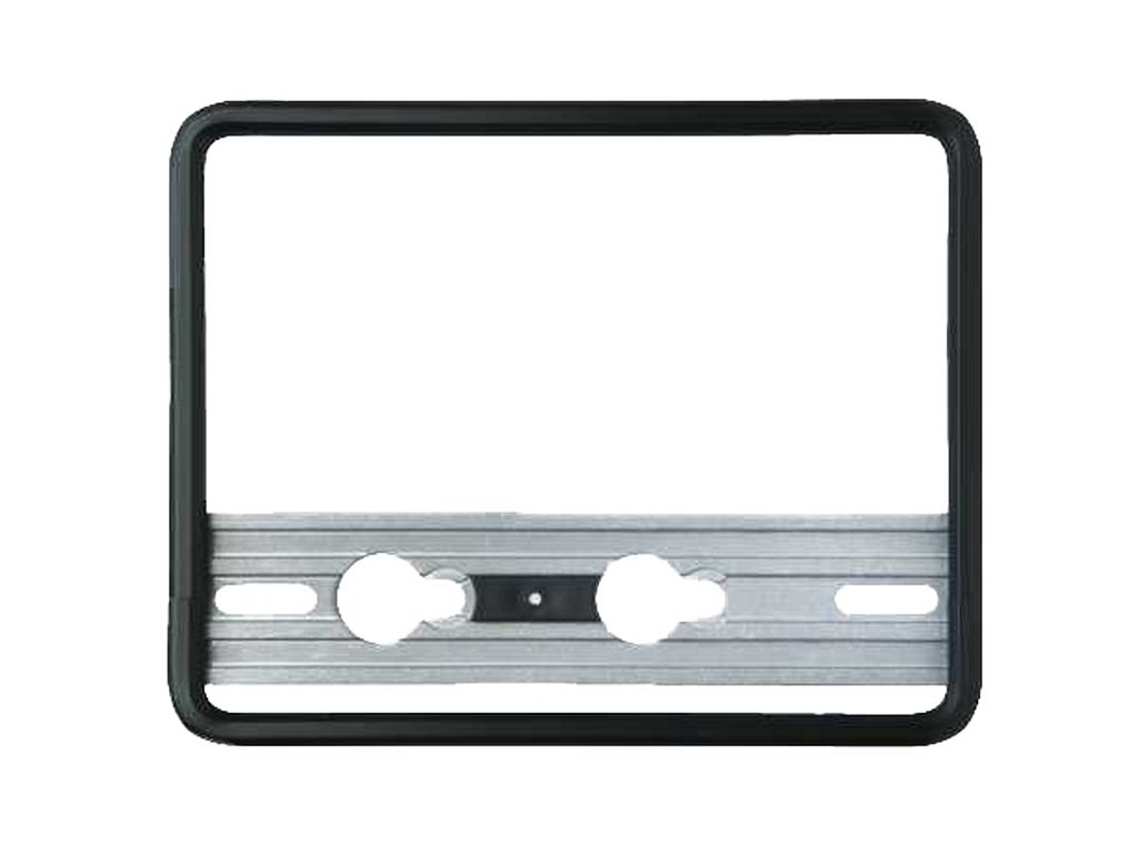 [700.068] Cadre des plaques Quick-fix, noir, aluminium anodisé, moto