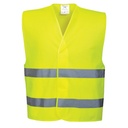 Gilet réfléchissant avec sac, jaune