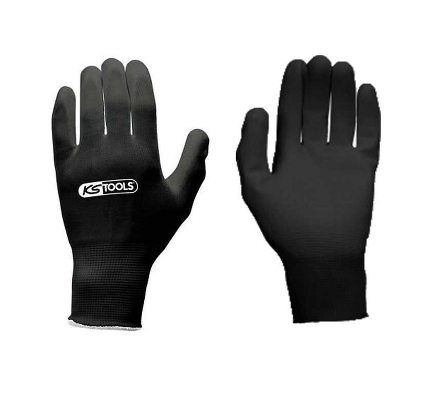 Gants tricotés-micro noir grandeur XL