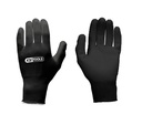 Gants tricotés-micro noir grandeur XL