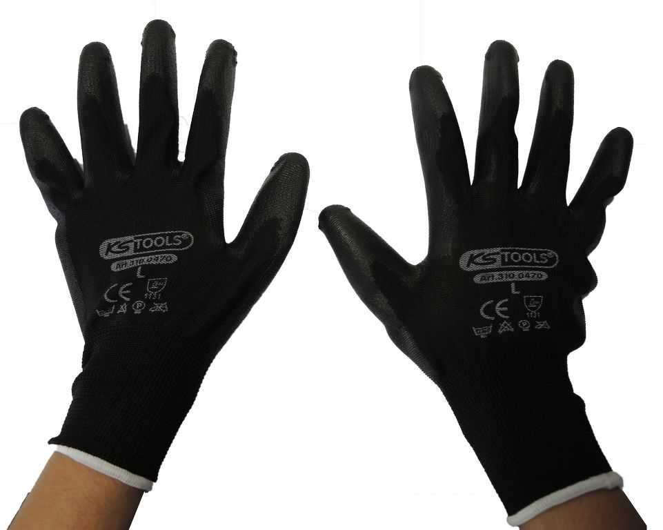 [310.0480] Mikro-Feinstrickhandschuhe schwarz Gr. XXL