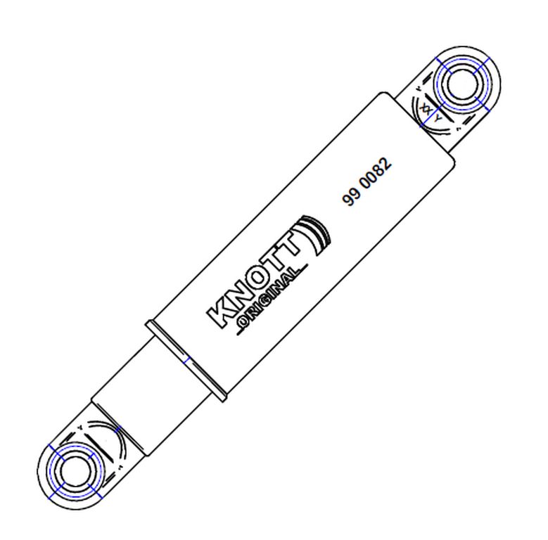 [990082] Radstossdämpfer KNOTT L 278/185mm