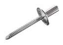Dicht-Becherblindniete Inox/Inox 4.8 x 12.0 Grosskopf, gerillt