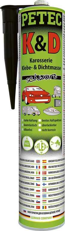 Carrosserie masse colle et joint, 310 ml, noir