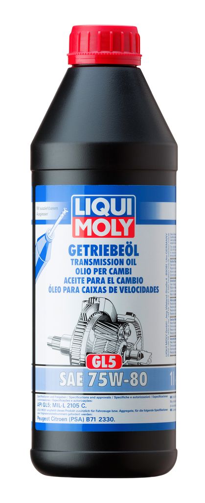 Huile de transmission haute performance 75W80, API GL5