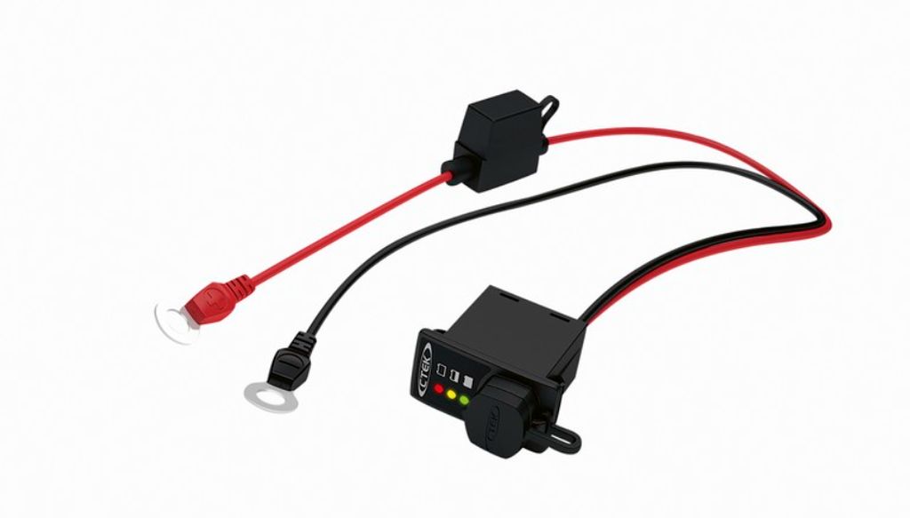 [56380] CTEK LED Einbau-Lade-Anschluss mit Ringkabelschuh