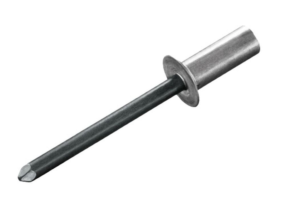 Rivet aveugle fermé étanche alu/acier 4,8 x   8,0 tête plate