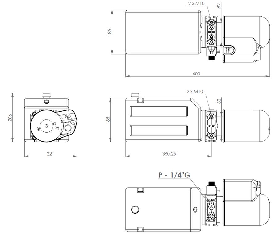 [800601] Agrégat électrohydraulique, 12V 8lt.
