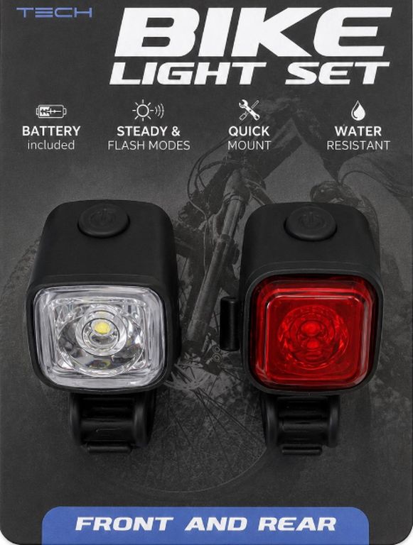 LED-Fahrradbeleuchtungs - Set  (vorne + hinten)