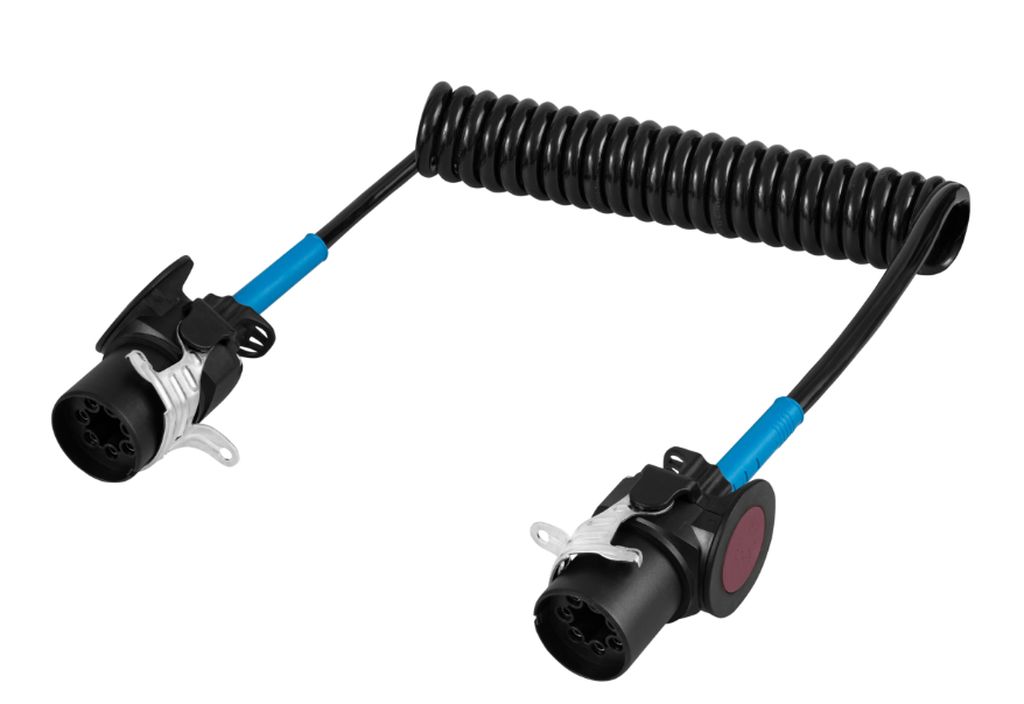 Câble spiralé à 15 broches, 24 V, longueur utile 3 m