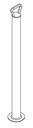 Béquille fixe zinqué,Ø=48 l=700 mm