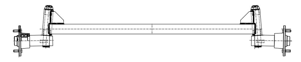[125352] Lenkachse ungebremst  2500 kg - 25kmh