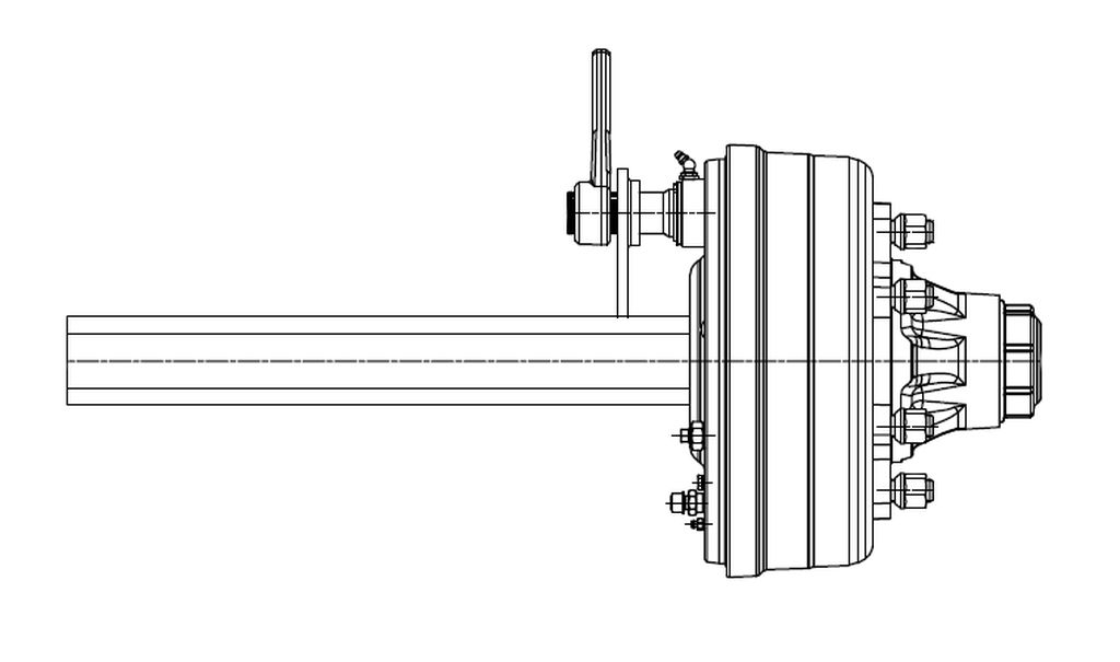 [127943] Bremsachsstummel 70 mm L=650 mm