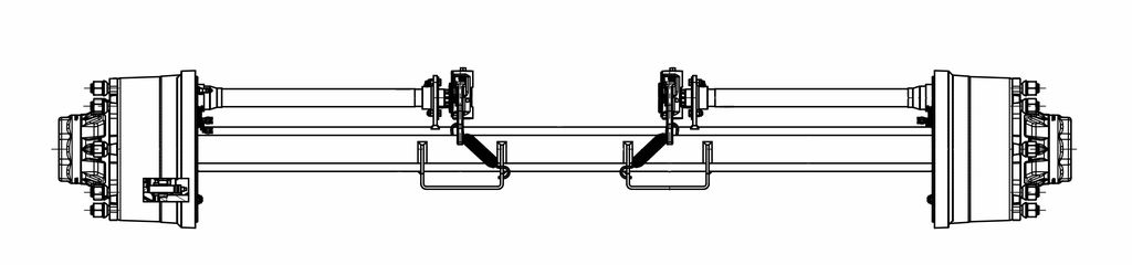 [117800] Bremsachse 100mm 4-kant Spur 2050mm T