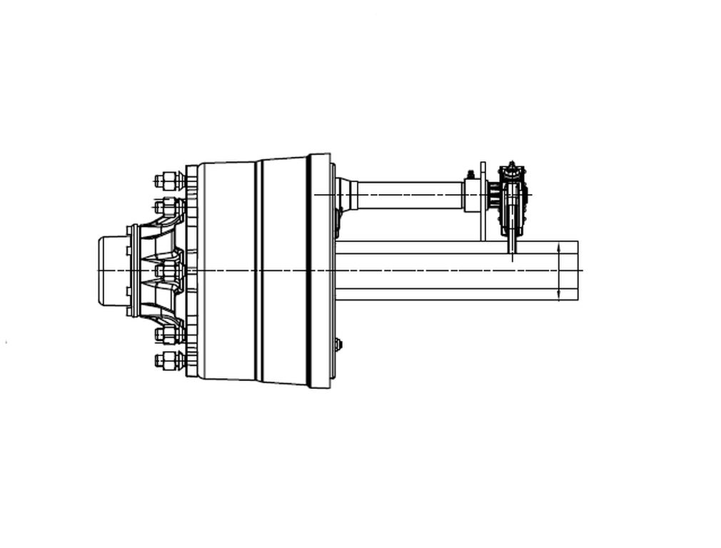 [127994r] Bremsachsstummel 90 mm L= 435mm rechts