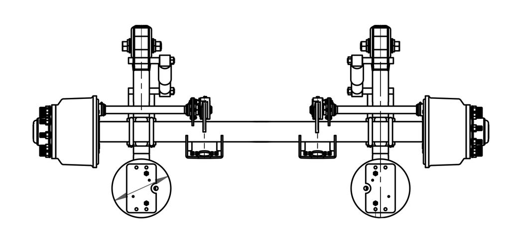 Essieu 7500kg A: 1200 C: 2100 GFA