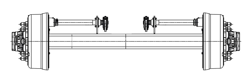 [120072a] Bremsachse 120mm 4-kant Spur 1600mm T