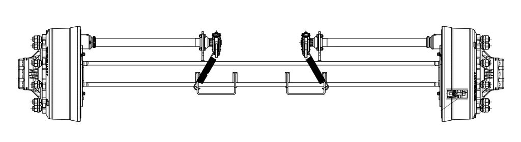 [120072b] Bremsachse 120mm 4-kant Spur 2100mm T