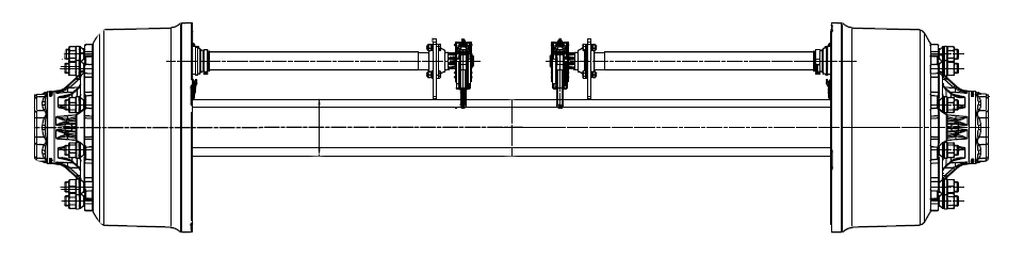 [118041] Bremsachse 130mm 4-kant Spur 1950mm T