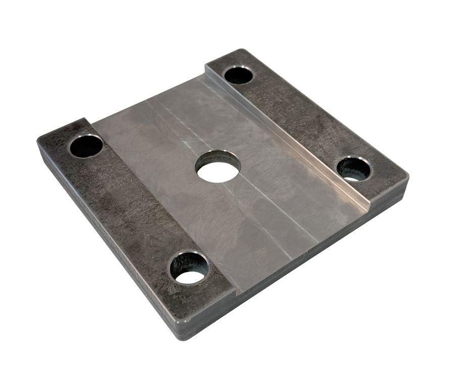 [121790] Plaque d'essieu 100mm carré 100 larg. ressort