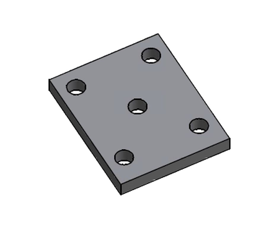 Plaque d'essieu ADR 80mm 4-kt 80 larg. du ressort