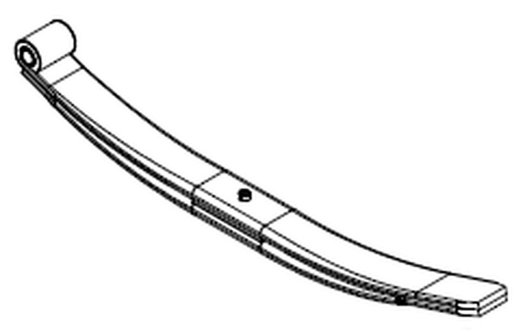 Parabelfeder lose 80 mm breit