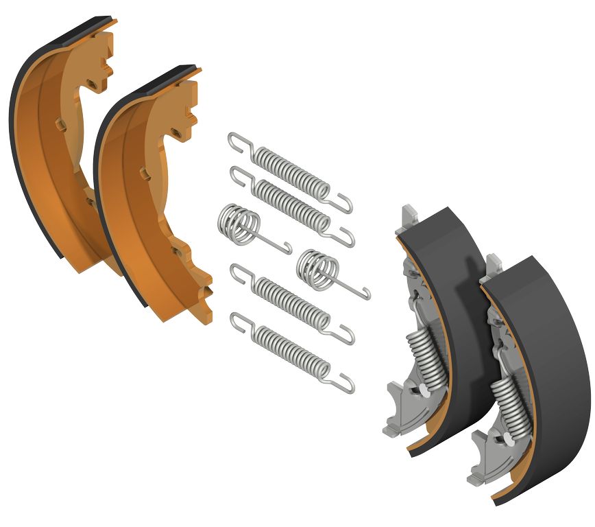 Mâchoires des freins set KNOTT 160x35 Spr.B.