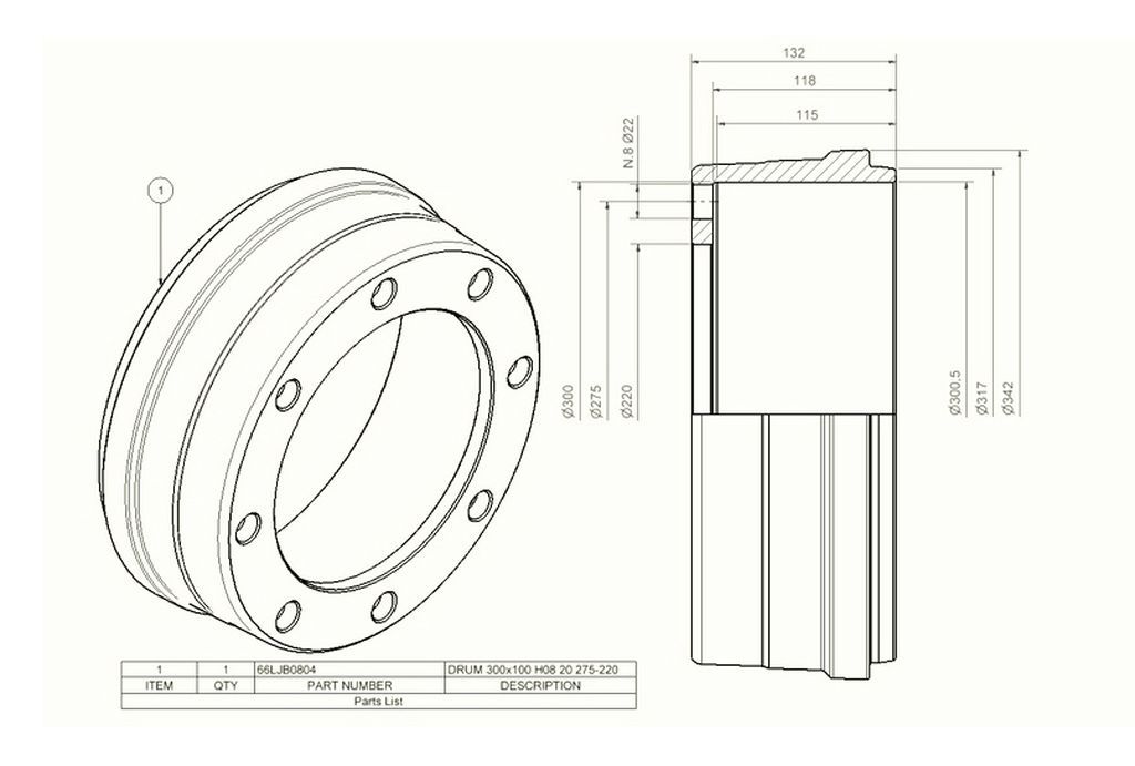 [66LJB0804] BT ADR 300x 90/100, 220/275/8 M20