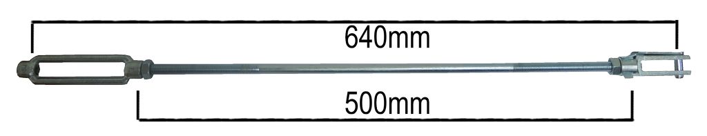 [009000508] Bremsgestänge M10 640mm links & re Gew.