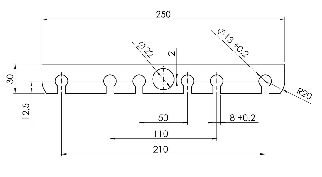 [2088890003] Widerlager Tandem 250x30 roh