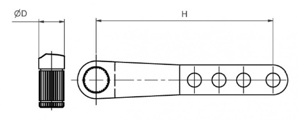 Kit levier de frein ADR, D 29mm, long. 180mm