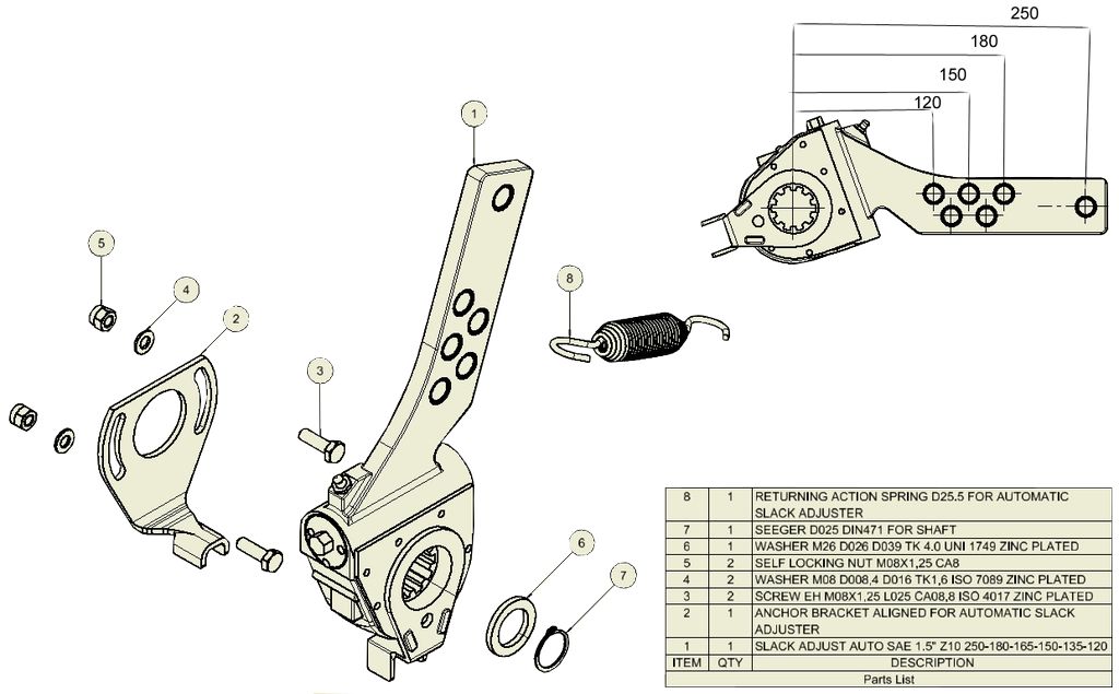 Réglage de la timonerie auto AGS 180mm ADR